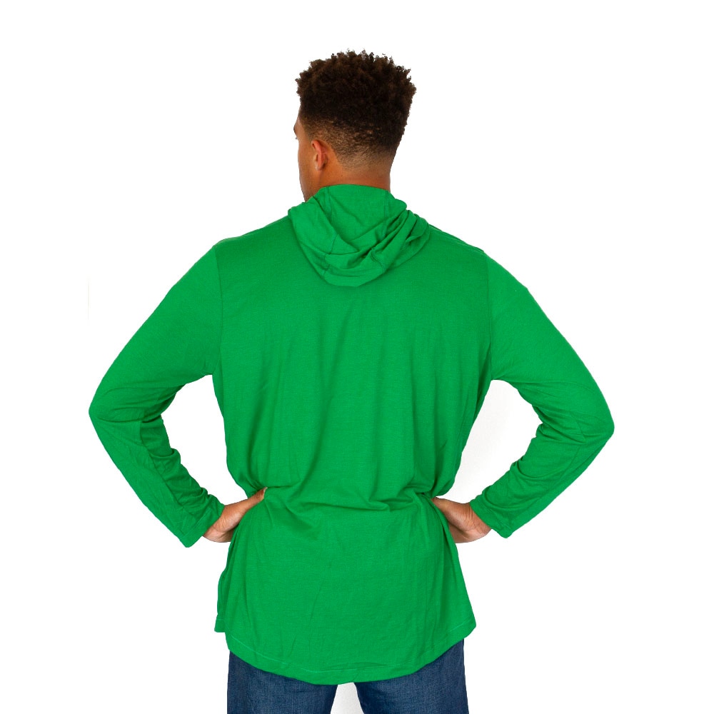 Interlocking UO, Nike, Green, Long Sleeve, Tri-blend, Men, Hooded, T-Shirt, 945430